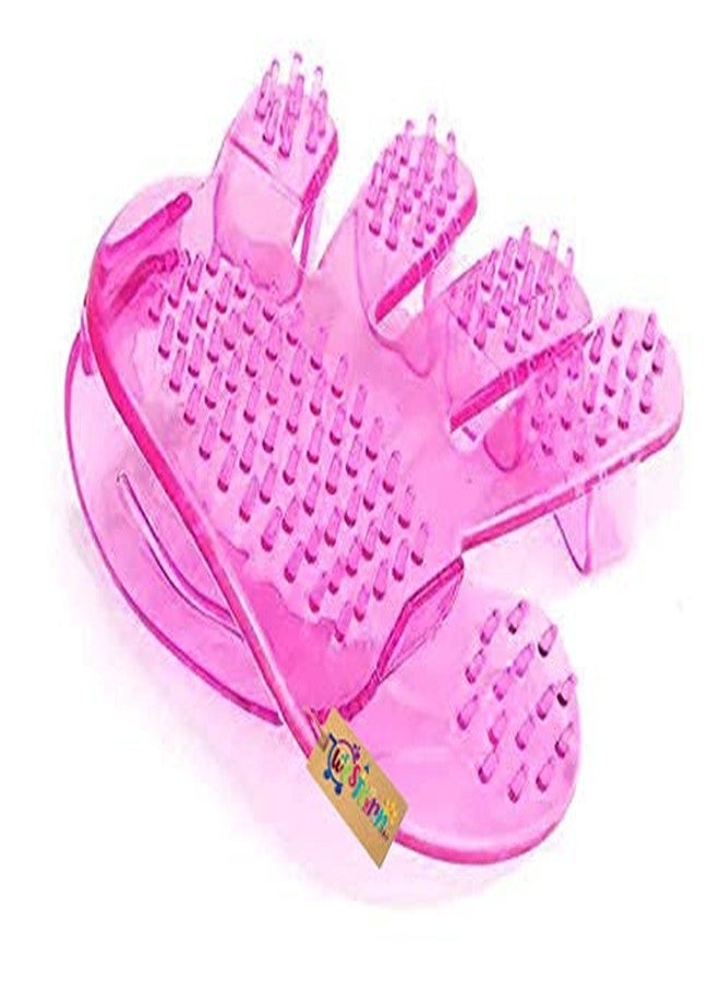 ويستيرن إرا فرشاة شامبو الحيوانات الأليفة من ويسترن إيرا، مشط تدليك مهدئ بشعيرات مطاطية للكلاب والقطط والخيول، جودة احترافية (عبوة واحدة) (وردي) - Image 4